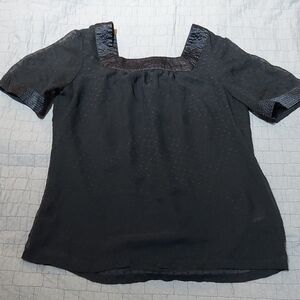 Apt. 9 Black Textured Blouse